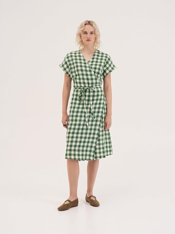 AmourLinen Jurk 'Olivia' in Groen