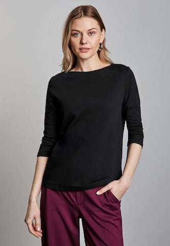 STREET ONE Basic Shirt in Schwarz: Vorderseite