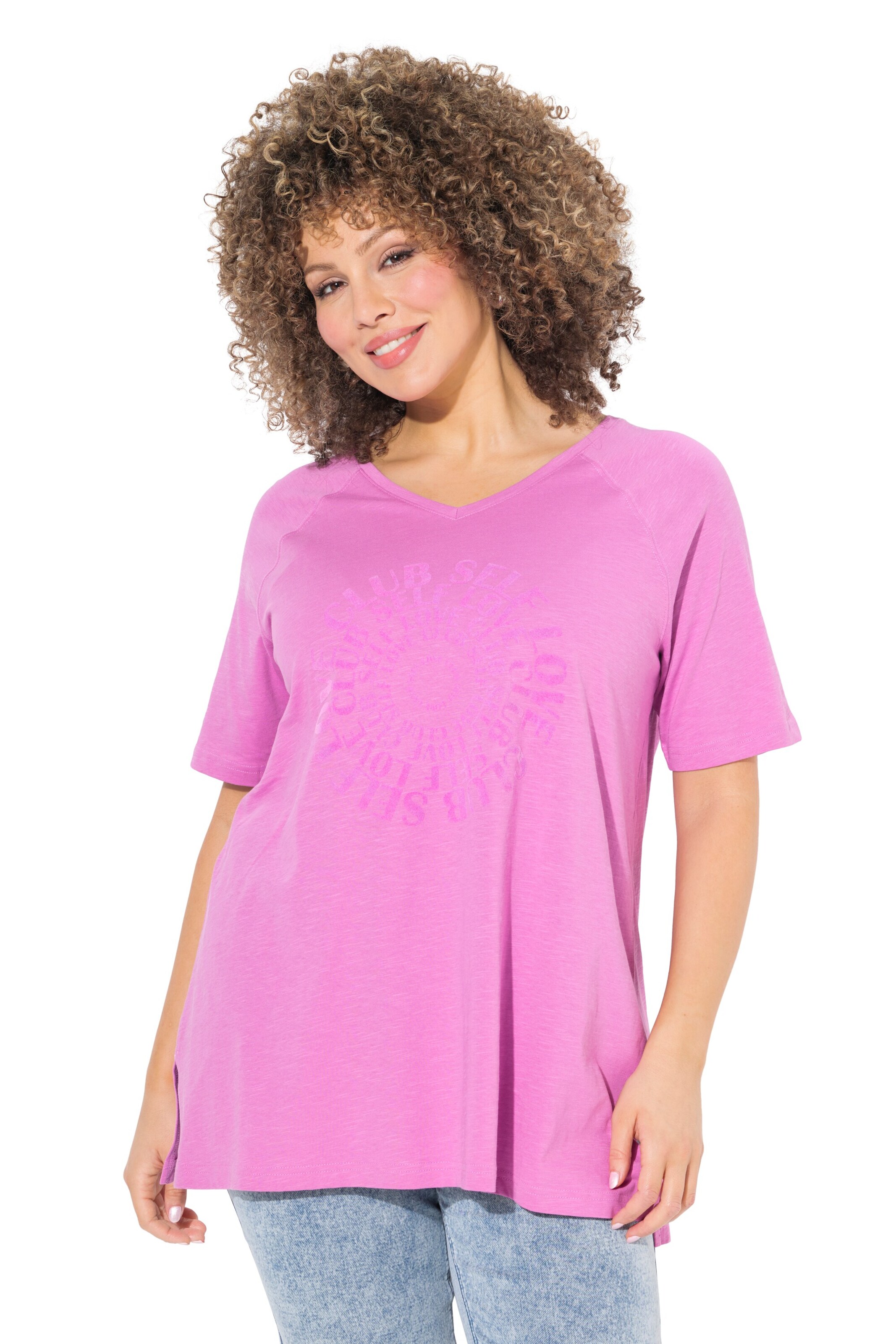 Ulla Popken Shirt in Roze: voorkant