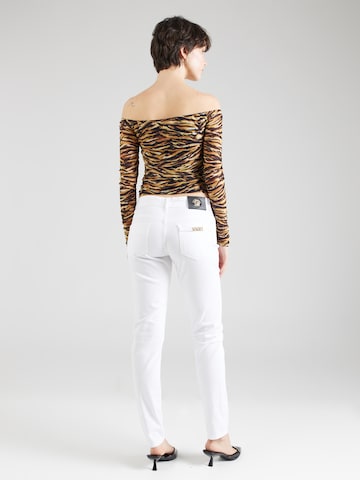 Versace Jeans Couture Úzky strih Džínsy 'Jackie' - biela