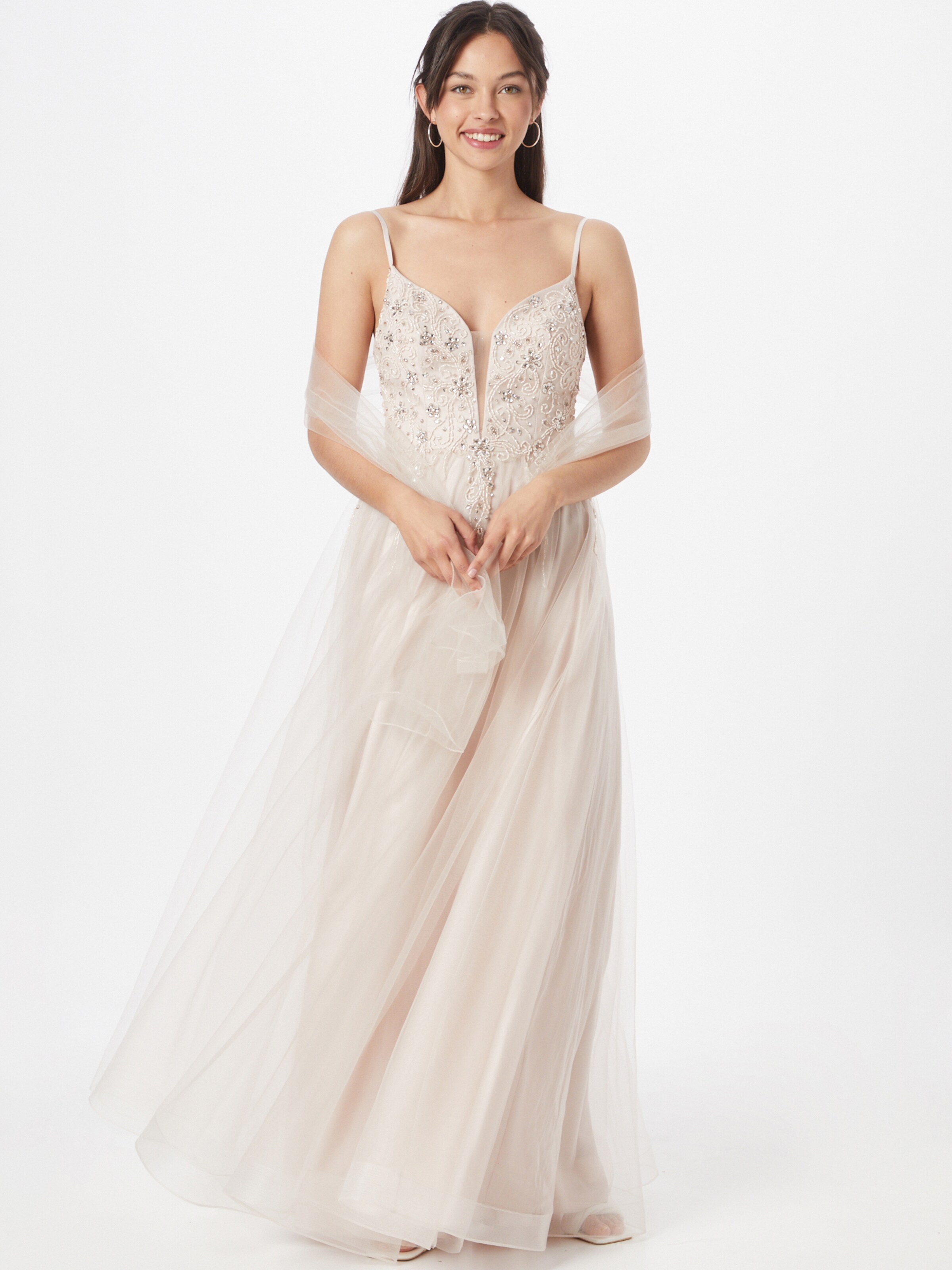 Frauen Kleider Unique Abendkleid in Nude - KD16879 Frauen Kleider Unique Abendkleid in Nude - KD16879