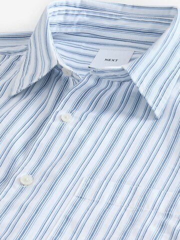 Next Regular fit Button Up Shirt in Blue