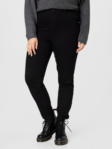 Dorothy Perkins Curve Regular Jeans 'Ellis' in Zwart: voorkant