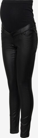 Vero Moda Maternity Skinny Broek 'SEVEN' in Zwart: voorkant