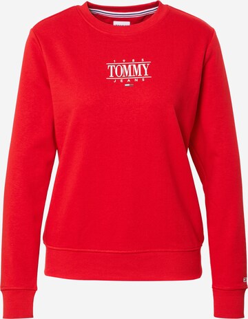 Tommy Jeans Tréning póló 'Essential' - piros: elől