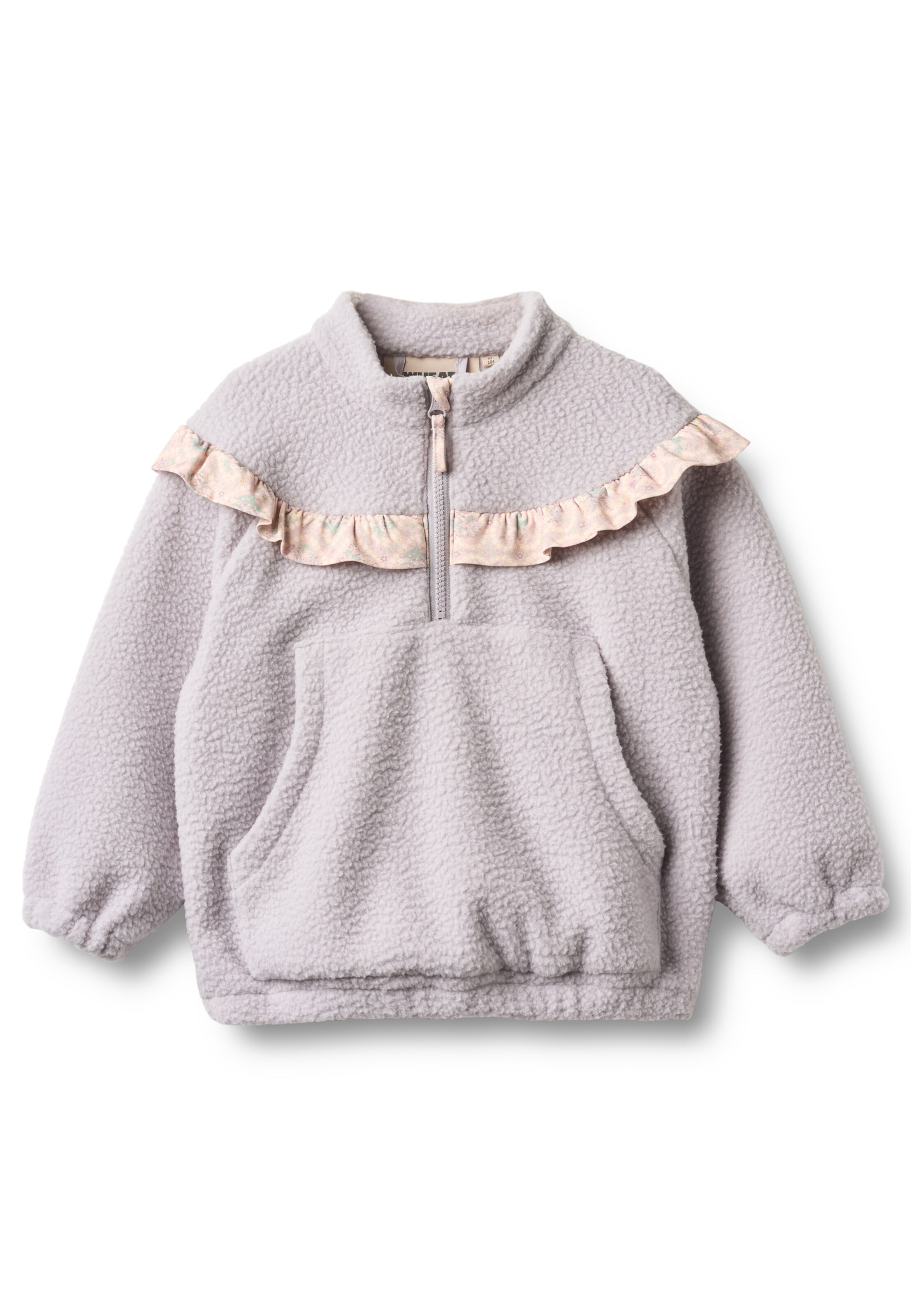 WHEAT Fleece jas 'Anorak Rayao' in Lila: voorkant