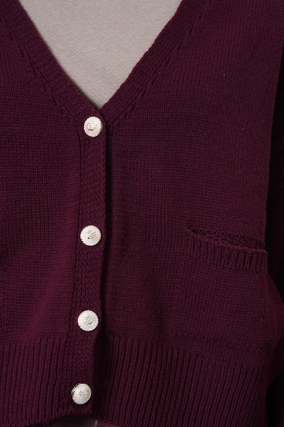 Trend Alaçatı Stili Cardigan i XS-XL i vinrød, Produktvisning