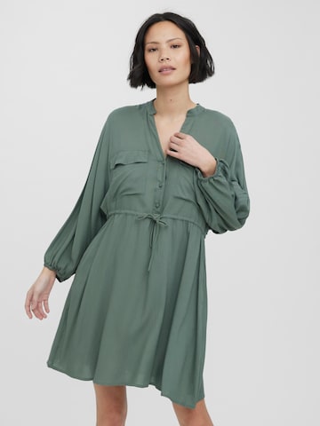 VERO MODA Košilové šaty 'Henna' – zelená: přední strana