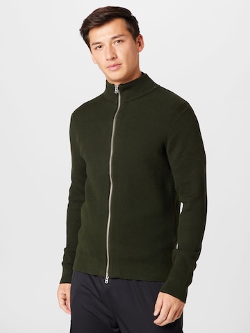 Only & Sons Knit Cardigan 'Phill' in Green: front