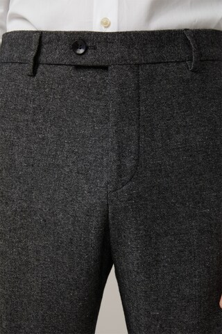 STRELLSON Slim fit Pleated Pants 'Till' in Grey