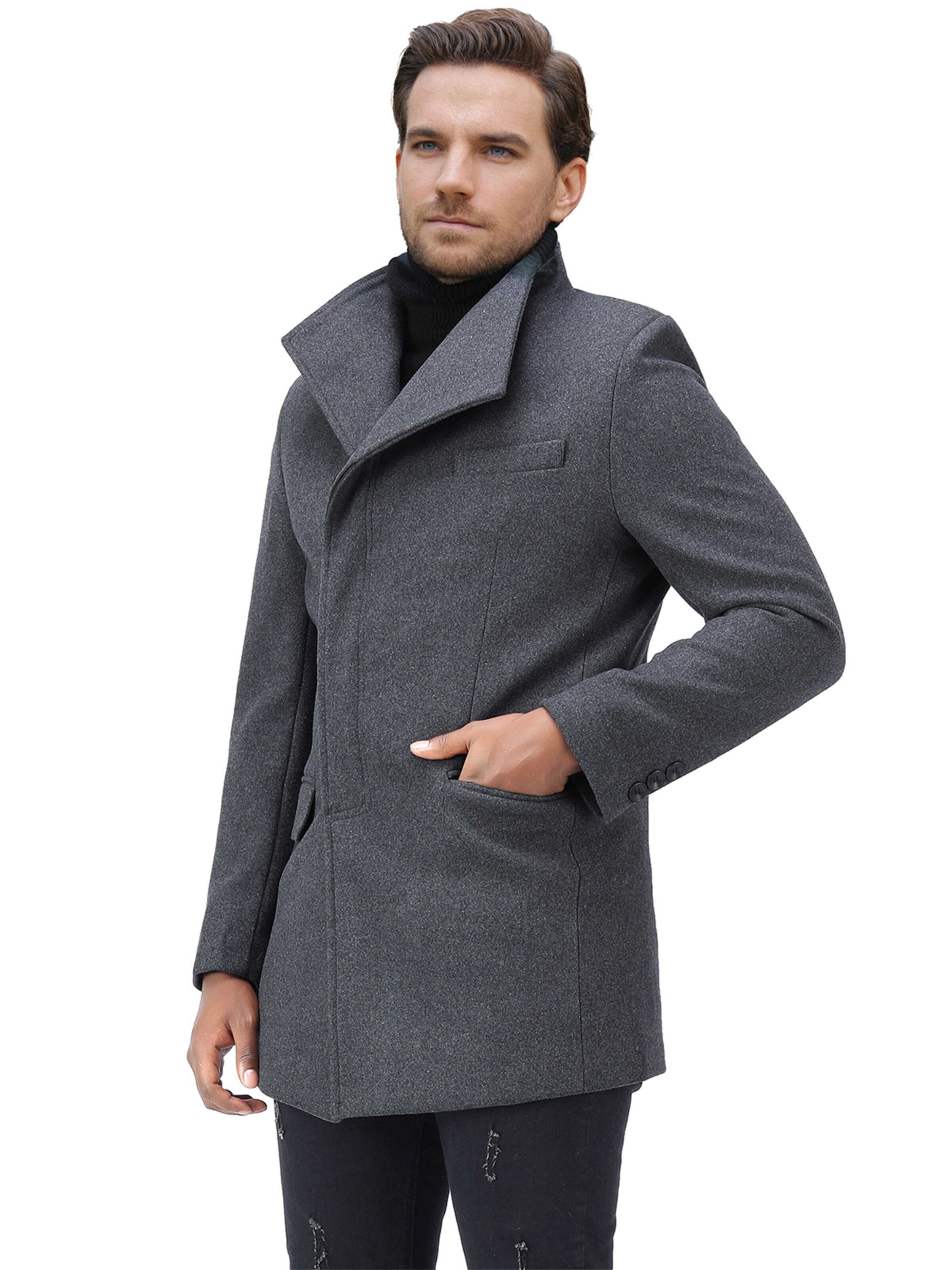 YOUTHUP Winter Coat in Grey