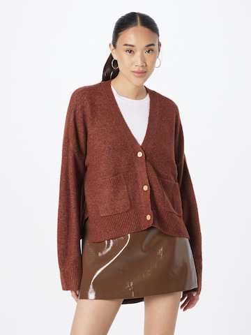 Abercrombie & Fitch Knit Cardigan in Brown: front