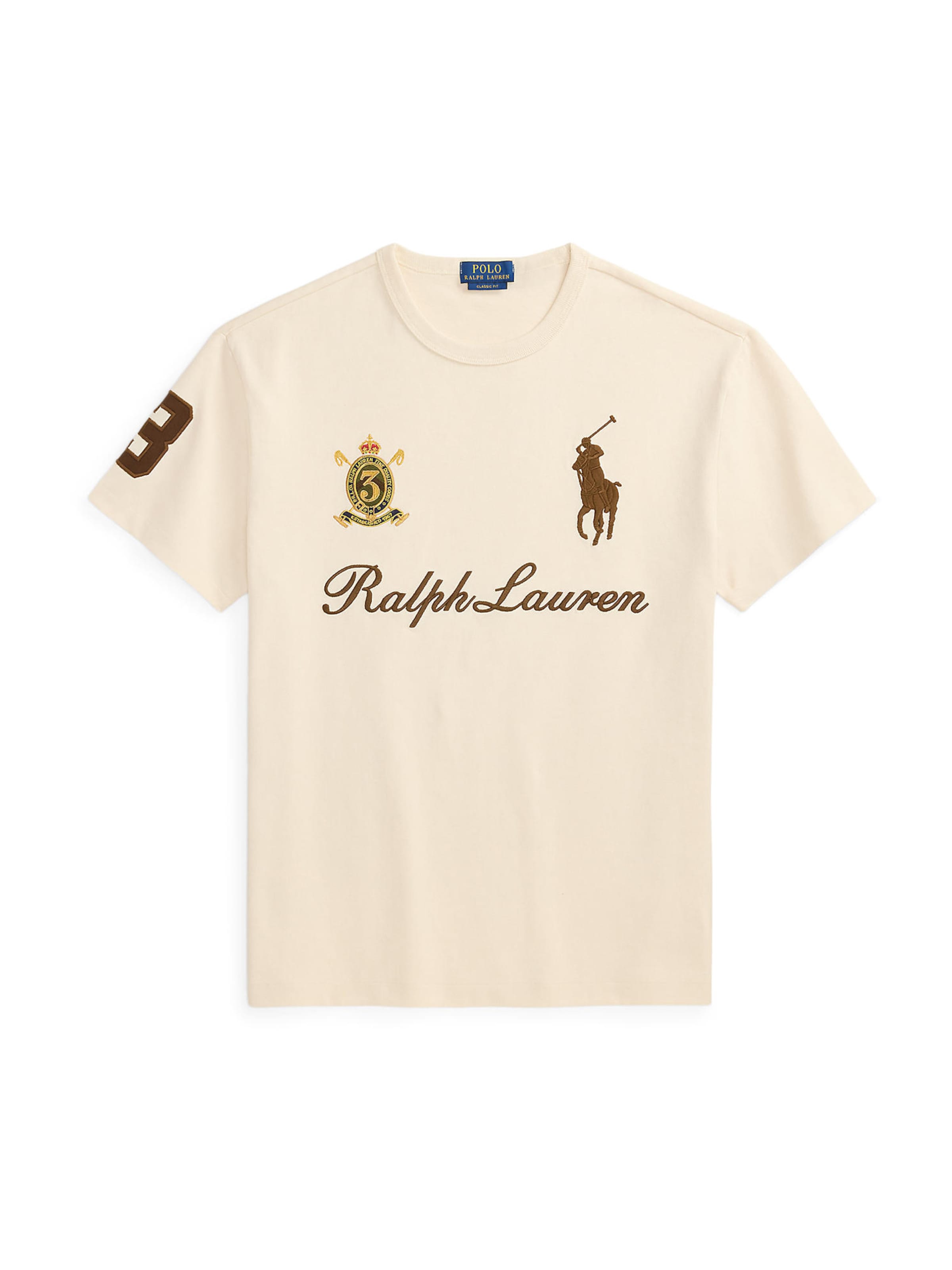Polo Ralph Lauren Camiseta en XS en crema / marrón / mostaza, Vista del producto