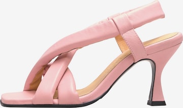 Sandales 'ASHLEY' SELECTED FEMME en rose : devant