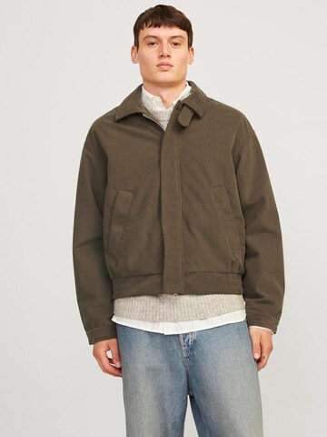 JACK & JONES Kurtka przejściowa 'JORBronx Harrington' w kolorze zielony: przód