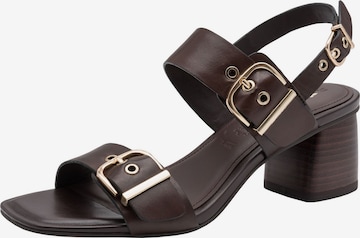 Sandales Tamaris en marron : devant