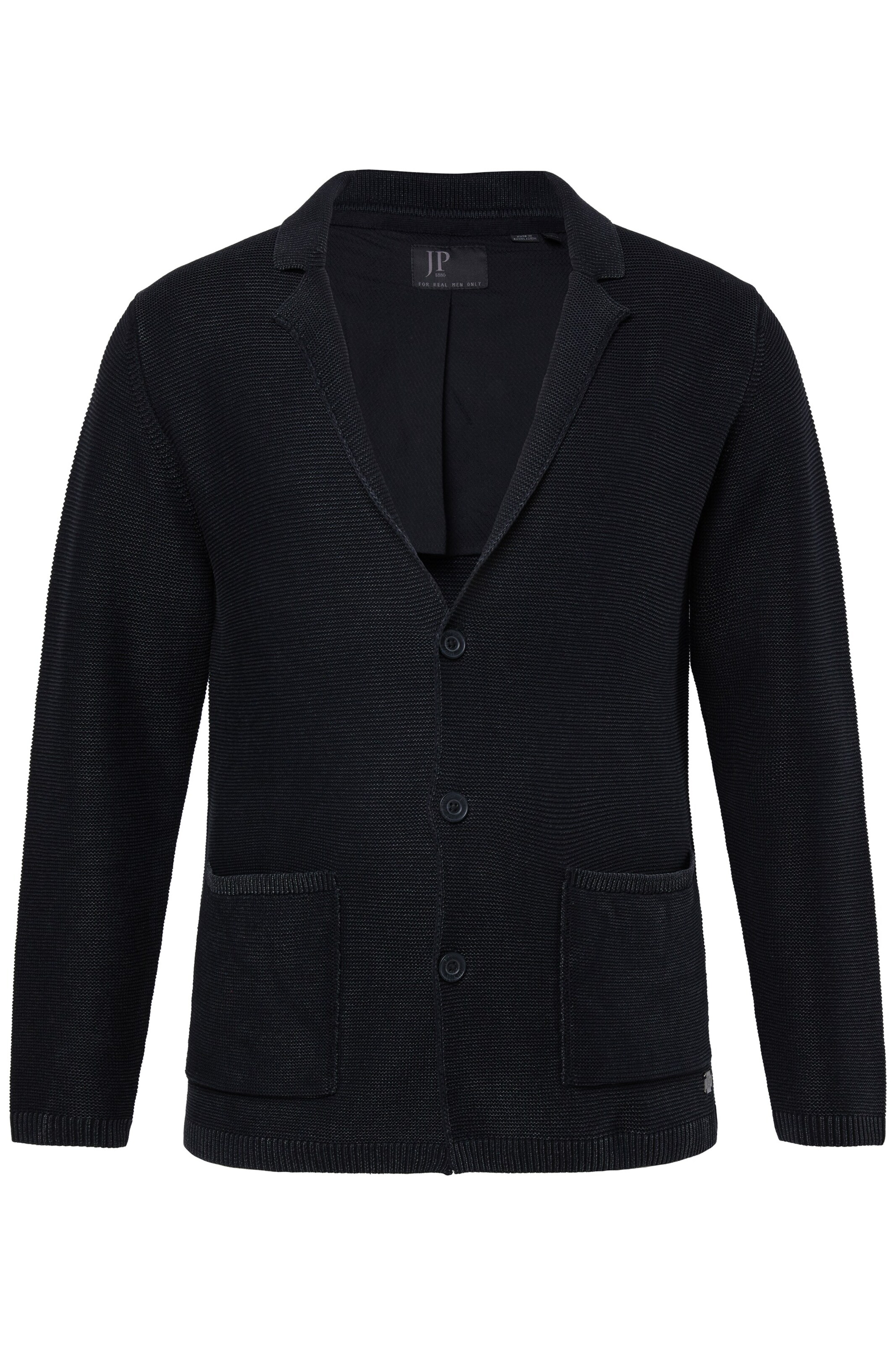 JP1880 Strickjacke in Schwarz: Vorderseite