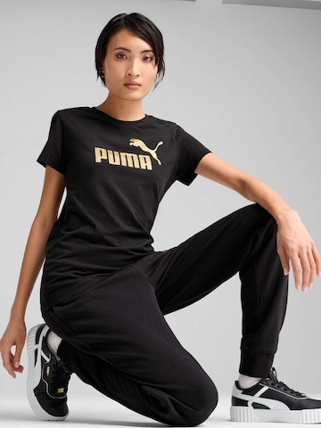PUMA - Camiseta 'Puma Ess Metallic No. 1 Logo Tee' en negro