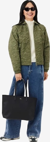 juoda LACOSTE Pirkinių krepšys 'Lacoste Sac Cabas Anna zippé Noir Farine'