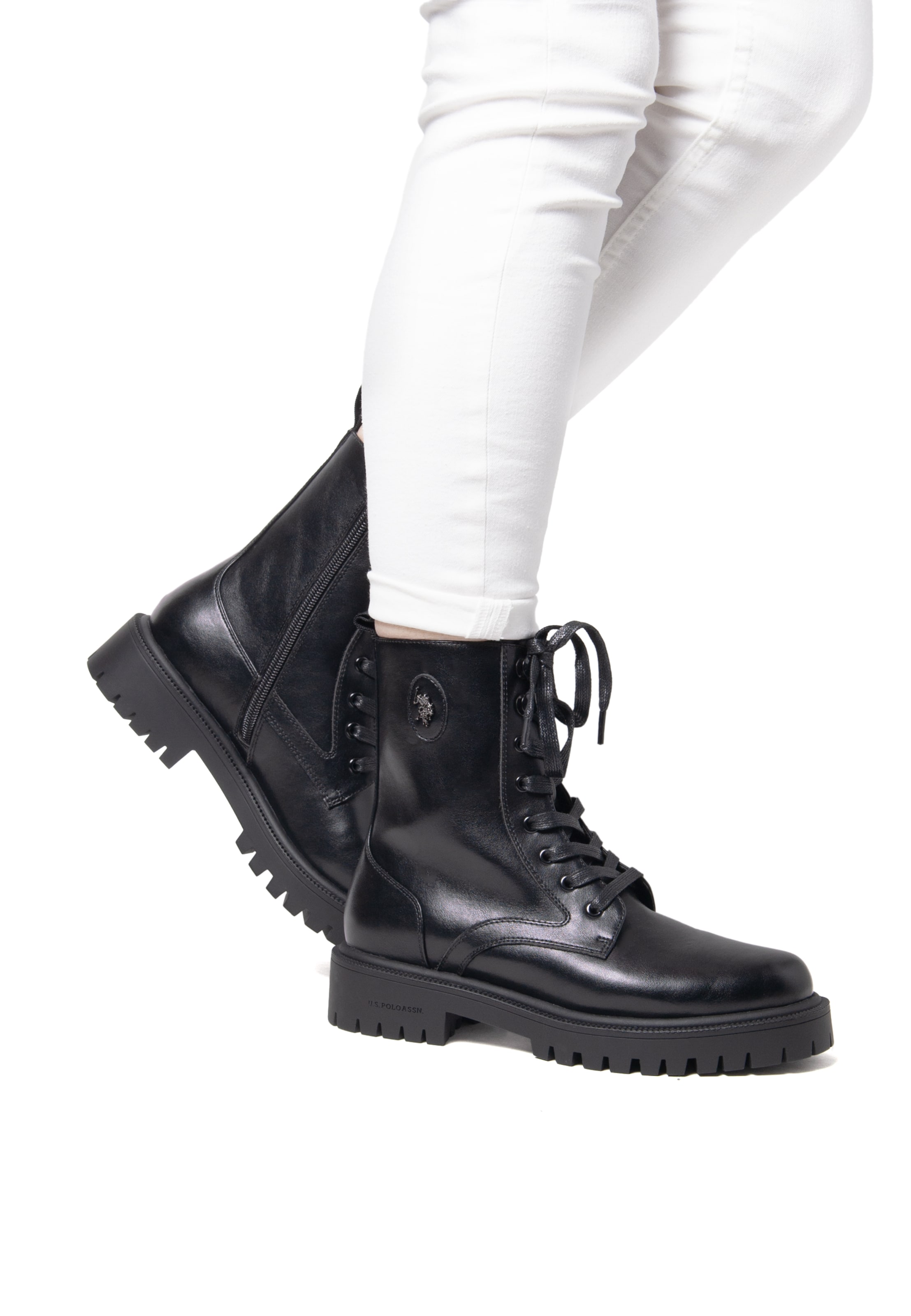 U.S. POLO ASSN. Veterlaarsjes 'KARMA014WDY1' in Zwart: voorkant