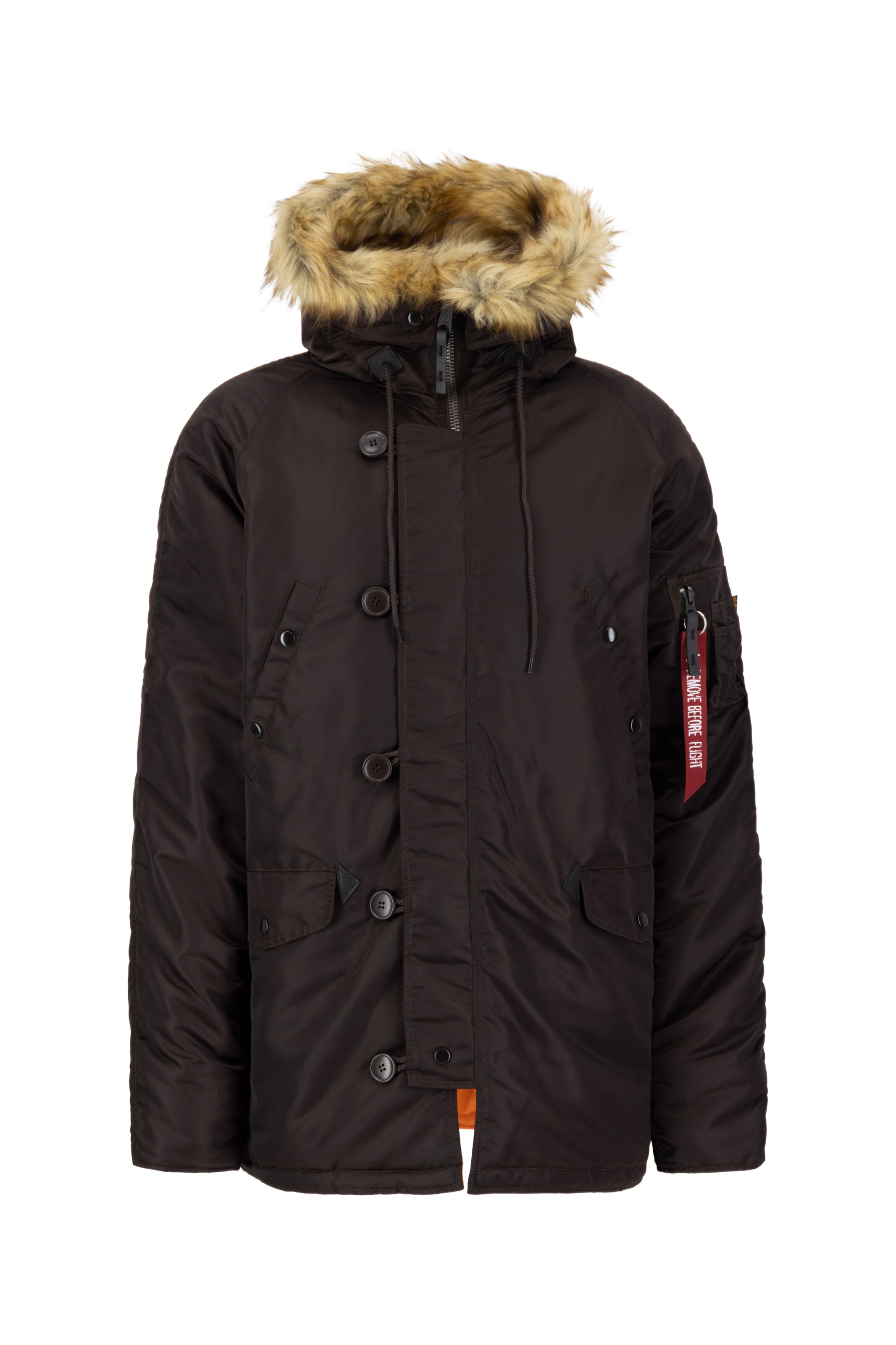 ALPHA INDUSTRIES Jacke 'N3B VF 59' in Braun: Vorderseite