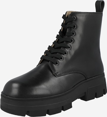 Calvin Klein Jeans - Botas con cordones 'Edu' en negro: frente