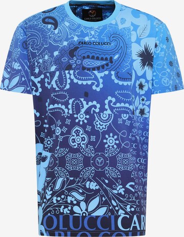 Carlo Colucci Shirt 'De Carli' in Blue: front