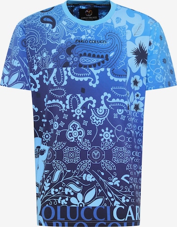 Carlo Colucci Shirt 'De Carli' in Blauw: voorkant