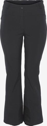 Maier Sports Regular Workout Pants in Black: front