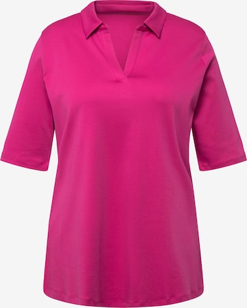 T-shirt Ulla Popken en rose : devant