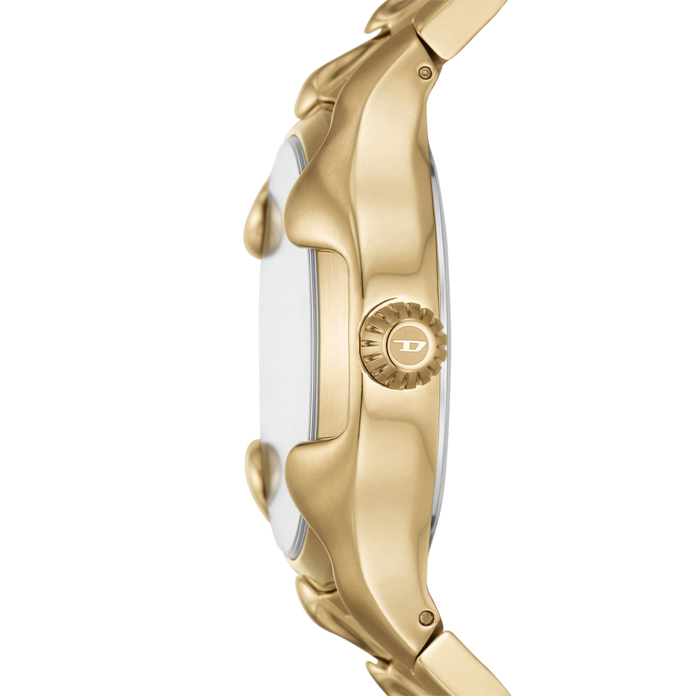 Montre à affichage analogique 'VERT' DIESEL en or