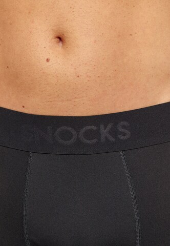 SNOCKS Skinny Sportondergoed in Zwart
