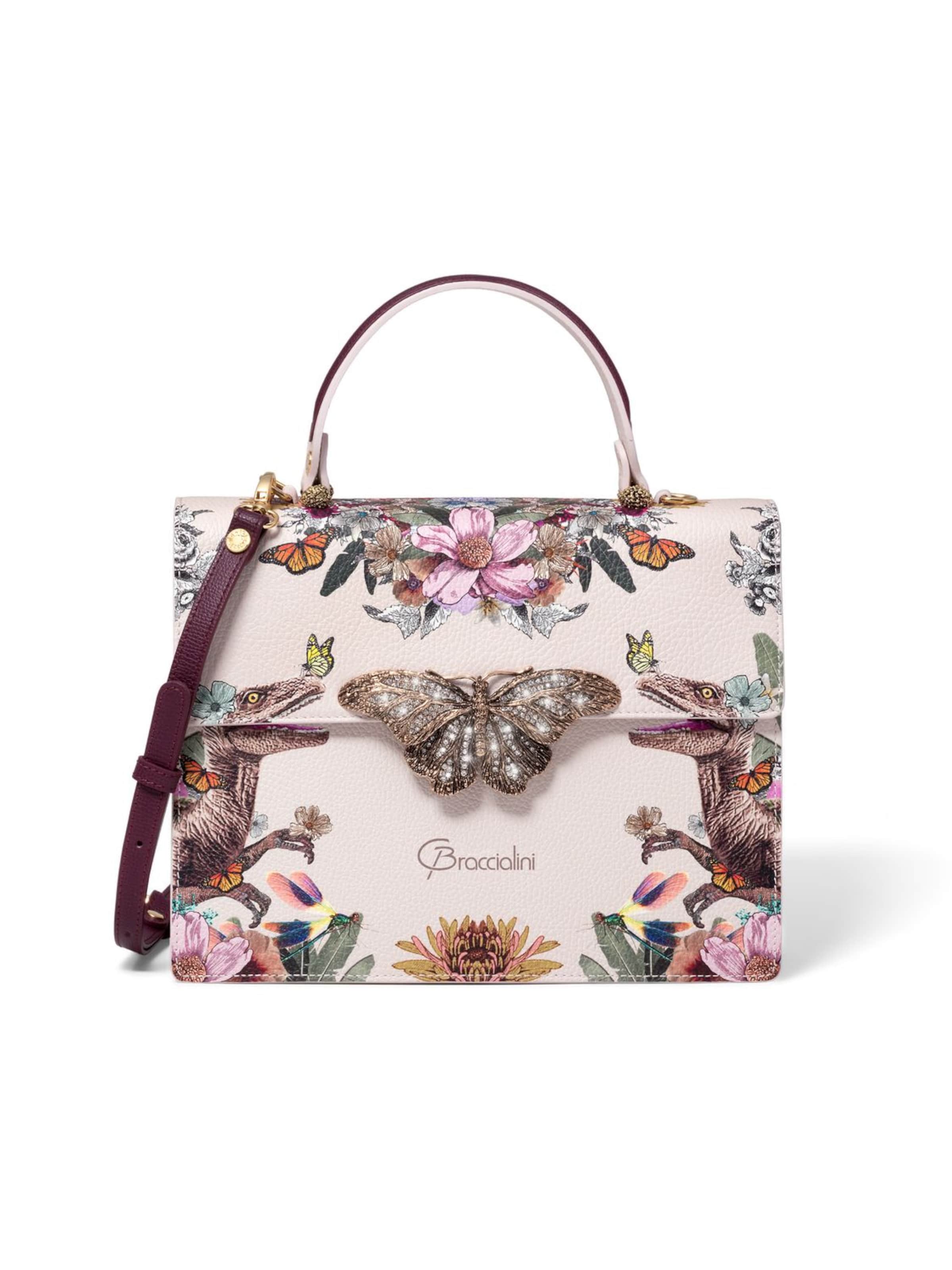 Borsa a mano 'Audrey Dino' di Braccialini in rosa: frontale