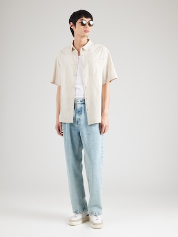 Iriedaily Regular fit Button Up Shirt 'Seekah' in Beige
