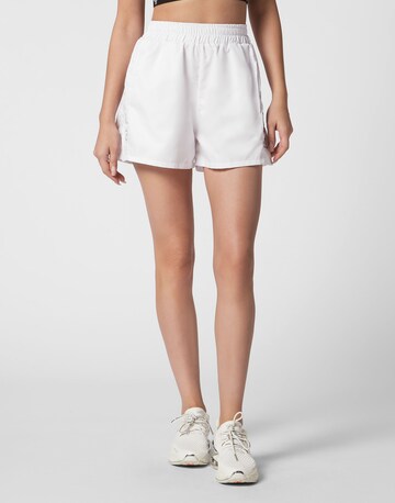 Plein Sport Regular Sports trousers in White: front