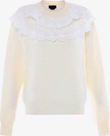 Pull-over NAEMI en beige : devant