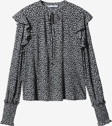 MANGO Blus 'BLOUSE POMI' i svart: framsida