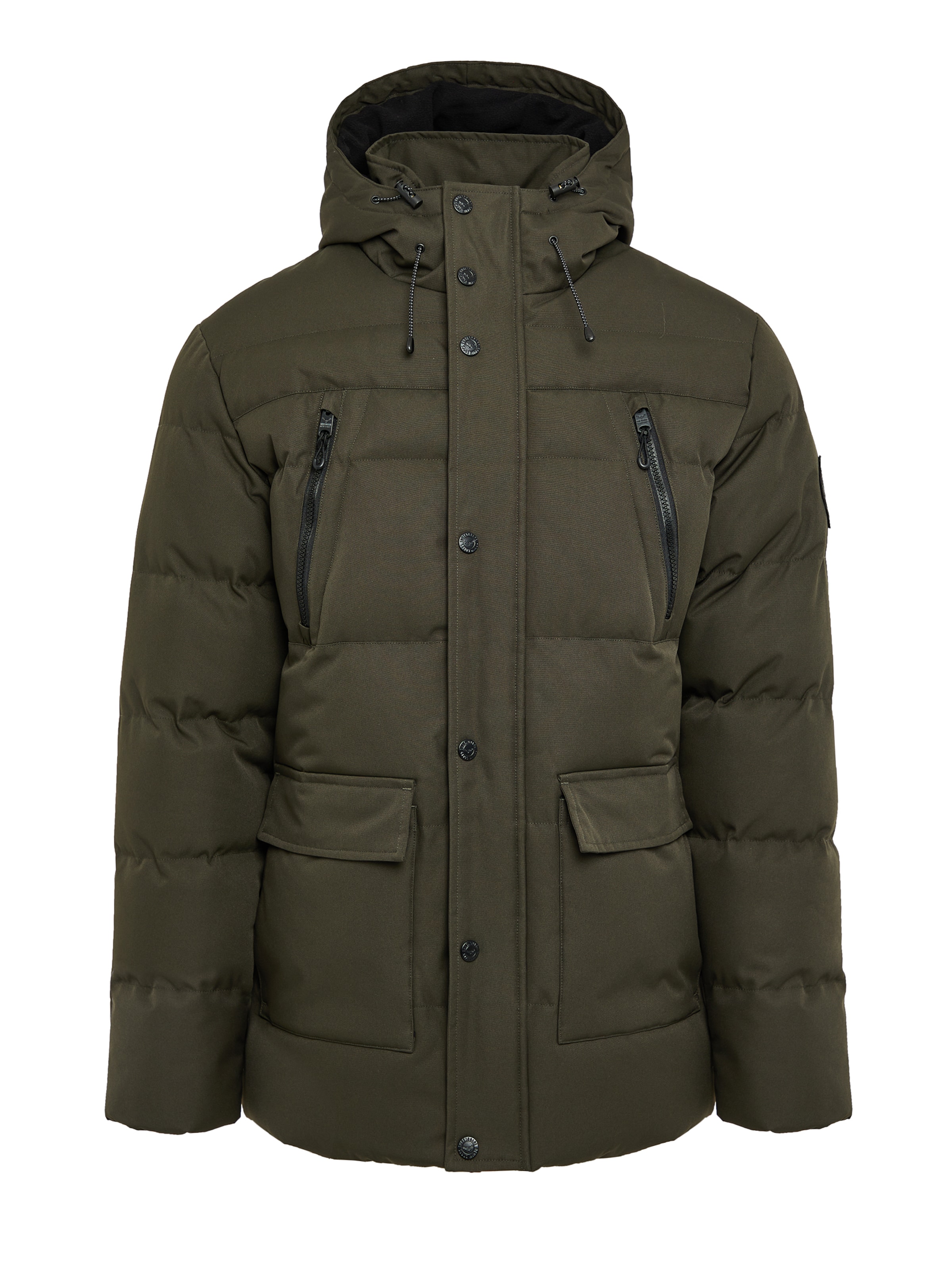 Threadbare Between-Season Jacket 'Jackton' in Green: front