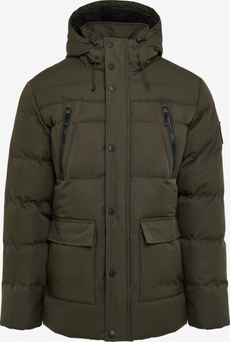 Threadbare Between-season jacket 'Jackton' in Green: front