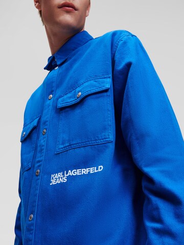 KARL LAGERFELD JEANS Regular fit Button Up Shirt in Blue