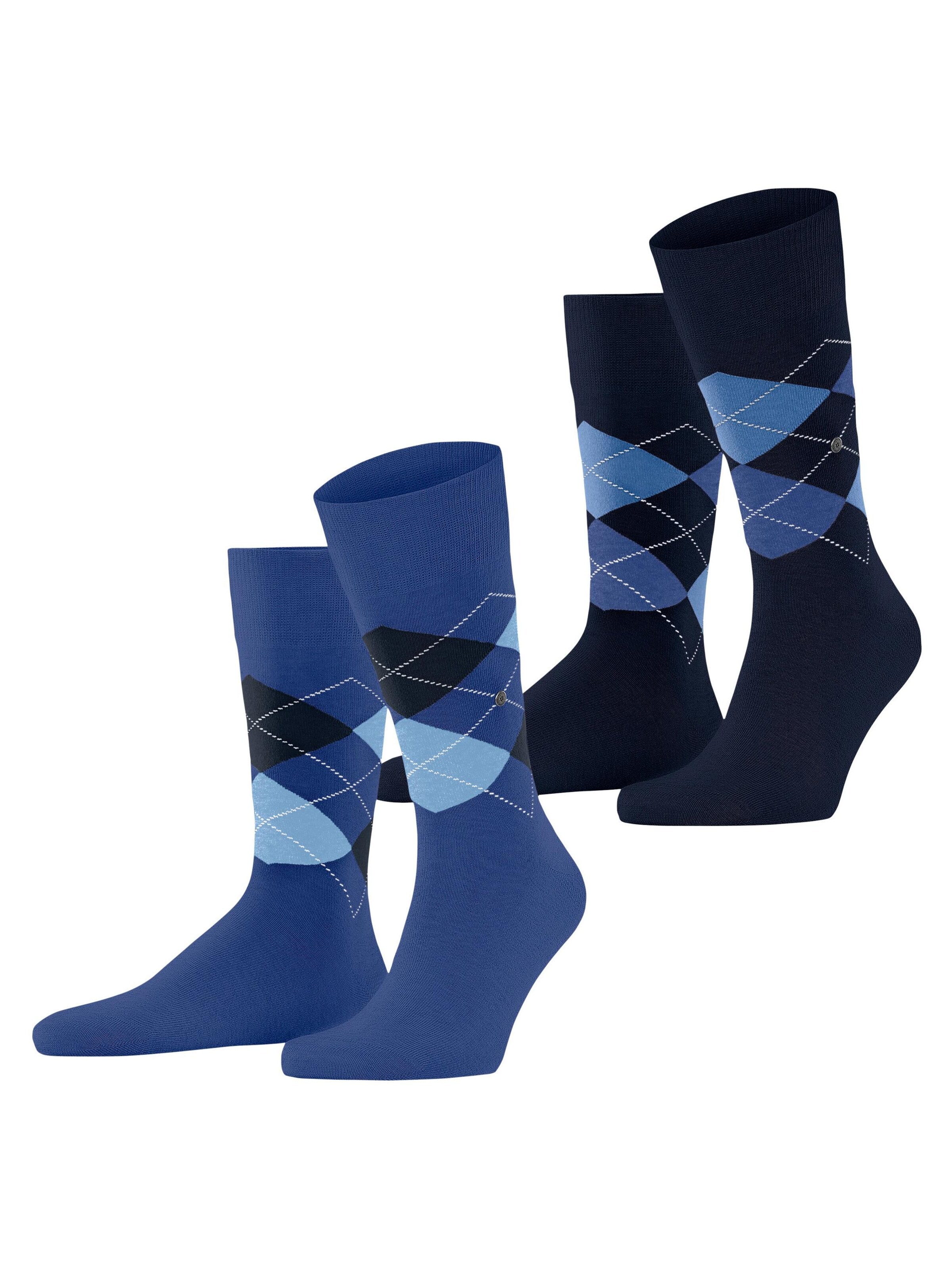 BURLINGTON Socks 'Everyday Argyle' in Blue: front