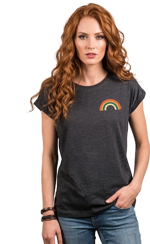MAKAYA Shirt 'Rainbow' in Grey: front