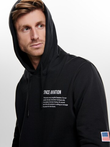 Only & Sons - Sudadera 'Space' en negro