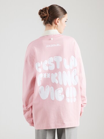Karo Kauer Sweatshirt 'La Vie' in Pink: Vorderseite