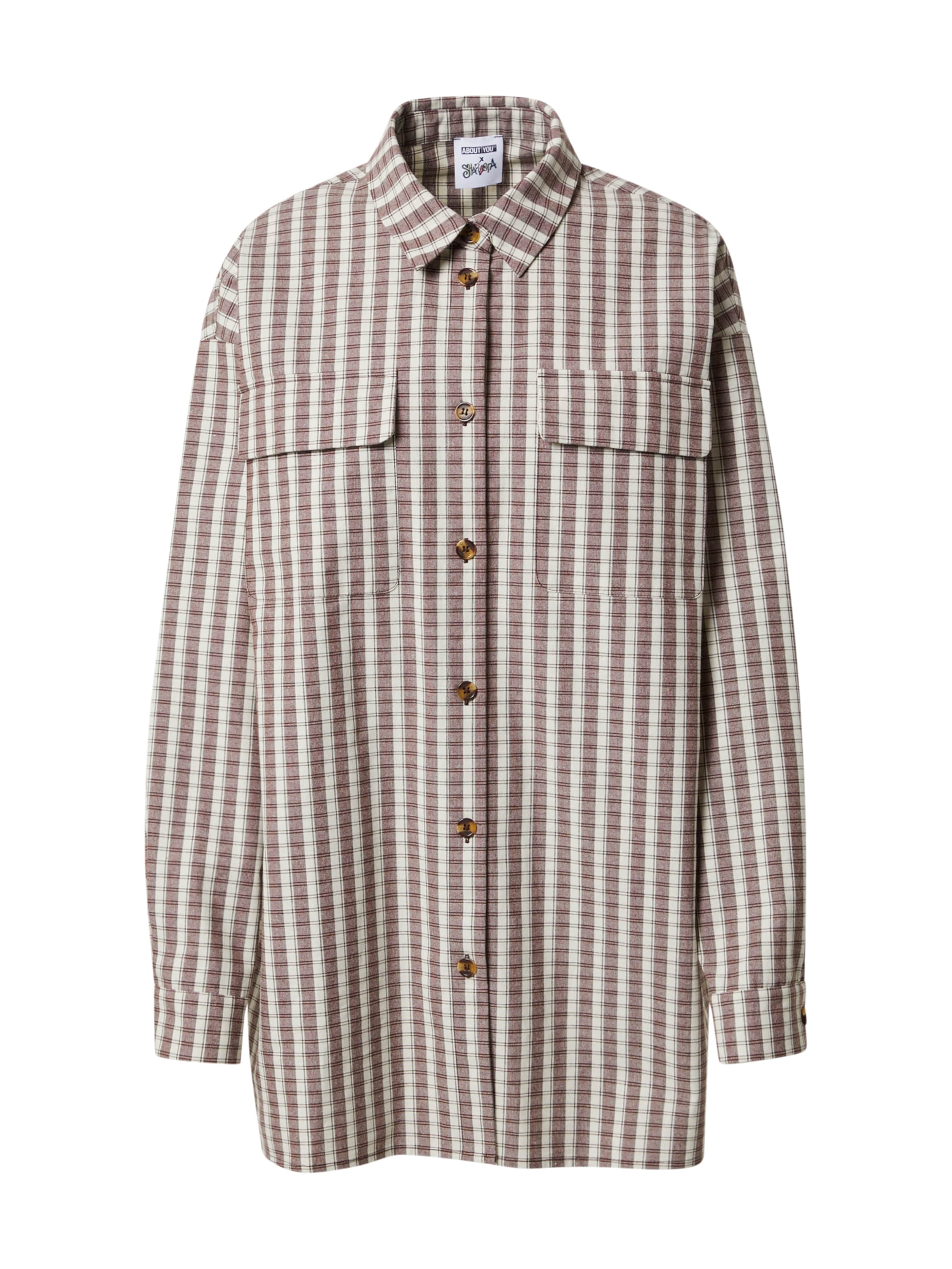 ABOUT YOU x Sharlota Blouse 'Jorina' in Brown: front