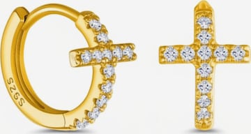 Cala Rose Earrings in Gold: front