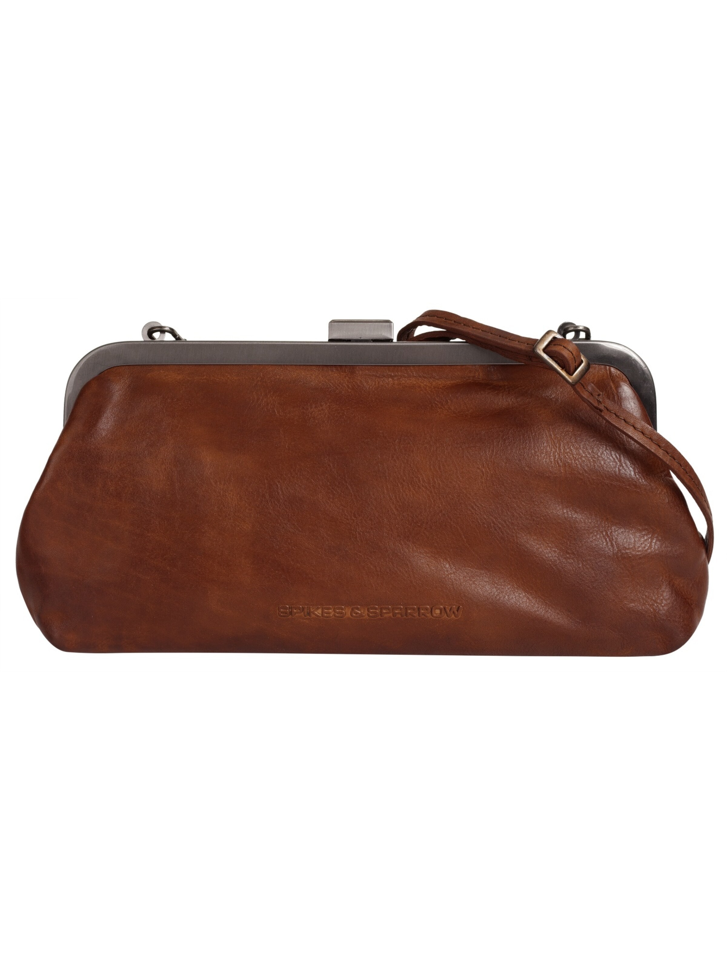Spikes & Sparrow Clutch‌‌‌‌ in Braun: Vorderseite