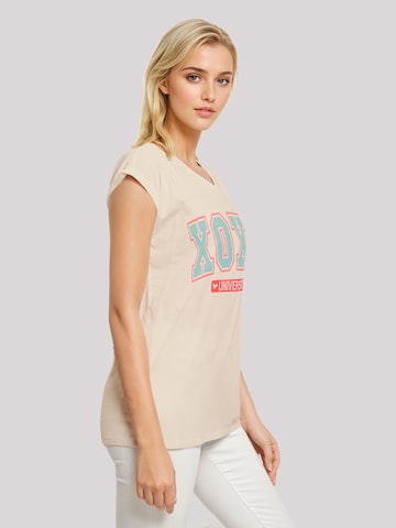 T-shirt 'Xoxo University Valentinstag' F4NT4STIC en beige