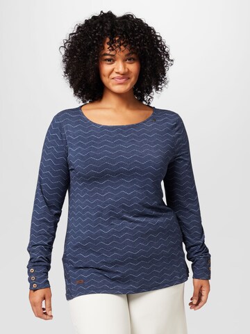 Ragwear Plus Shirt 'MALKA' in Blue: front