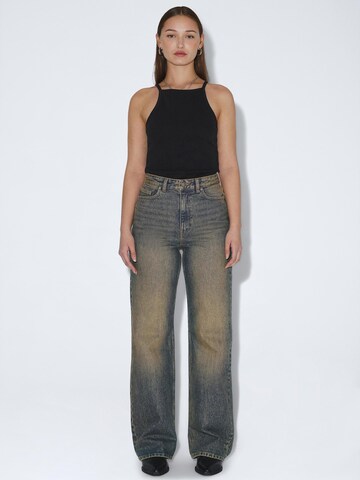 Dr. Denim Regular Jeans 'Echo High Straight' in Bruin: voorkant